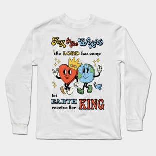 Retro - Joy To The World - Christian Shirt Long Sleeve T-Shirt